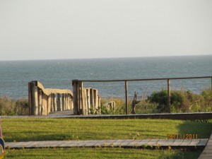 de viaje con la harley. En La Paloma, Uruguay