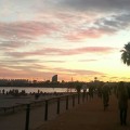 Vista del puerto Olimpico a la salida del restaurante El Xiringuito Escriba